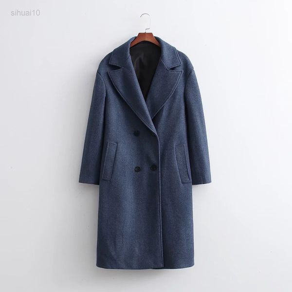 2022 new oversized double-breasted casual faux wool coat autumn winter women outfit female faux wool long overcoat l220725, Black
2022 new oversized double-breasted casual faux wool coat autumn winter women outfit female faux wool long overcoat l220725, Black