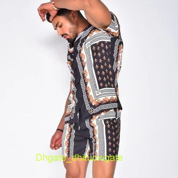 men's casual summer shirts tracksuit hawaiian sets t-shirts printing luxury swim short sleeve button men shirt suit vacation beach fash, White;black
men's casual summer shirts tracksuit hawaiian sets t-shirts printing luxury swim short sleeve button men shirt suit vacation beach fash, White;black