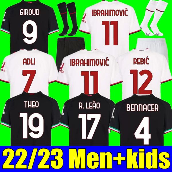 new men kids kit 22 23 soccer jersey 4th giroud ac milans tomori ibrahimovic football shirt 2022 2023 tonali bennacer rebic camiseta de futb, Black;yellow
new men kids kit 22 23 soccer jersey 4th giroud ac milans tomori ibrahimovic football shirt 2022 2023 tonali bennacer rebic camiseta de futb, Black;yellow
