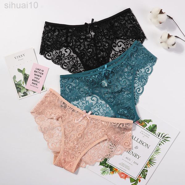 women lace briefs underwear lace briefs sml xl transparent floral bow soft lingerie l220802, Black;pink
women lace briefs underwear lace briefs sml xl transparent floral bow soft lingerie l220802, Black;pink