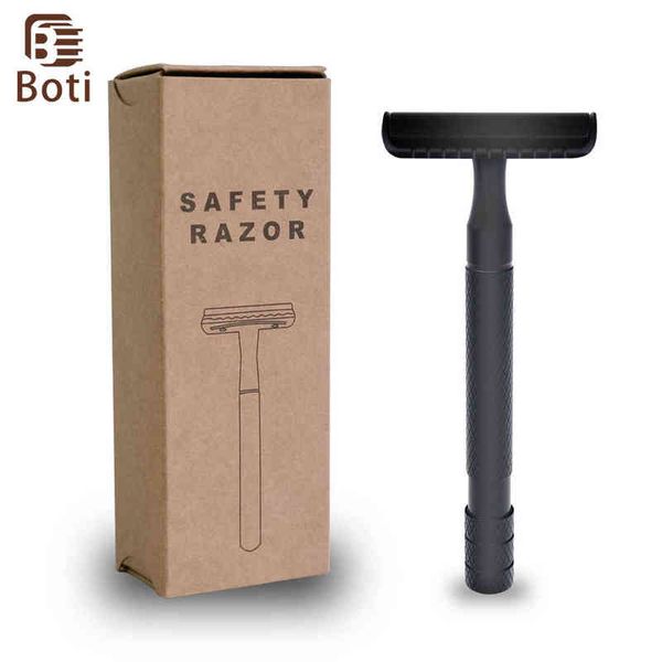nxy boti black razor classic double edge safety razor for men's shaving&women's hair removal 5 shaving blades manual shaver 220414
nxy boti black razor classic double edge safety razor for men's shaving&women's hair removal 5 shaving blades manual shaver 220414