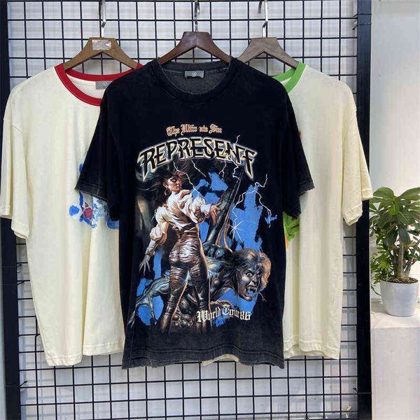 short present sleeve summer loose fit worn and damaged black electric rap casual youth t-shirt, White;black
short present sleeve summer loose fit worn and damaged black electric rap casual youth t-shirt, White;black