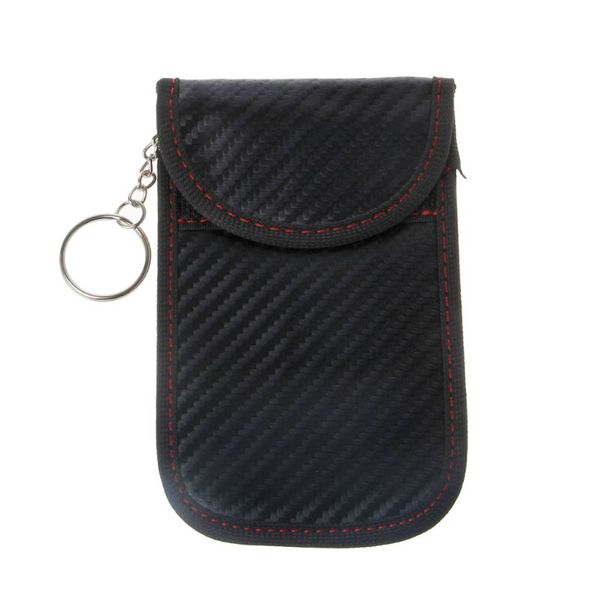 faraday bag anti theft rfid key fob security box signal blocking pouch for car, Red;blue