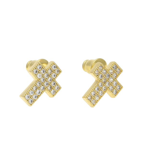 jewelry cross charm studs women classic zircon small stud earrings gold silver color for men crystal earrings, Golden
jewelry cross charm studs women classic zircon small stud earrings gold silver color for men crystal earrings, Golden