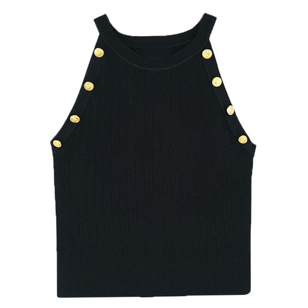 2022 summer new hollow out womens tank thin knitted sleeveless golden buttons camisole women clothes, White
2022 summer new hollow out womens tank thin knitted sleeveless golden buttons camisole women clothes, White