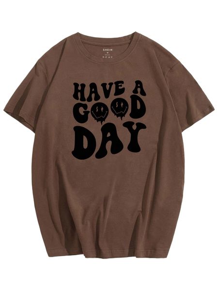 men cartoon & slogan graphic tee j9x0#, White;black
men cartoon & slogan graphic tee j9x0#, White;black