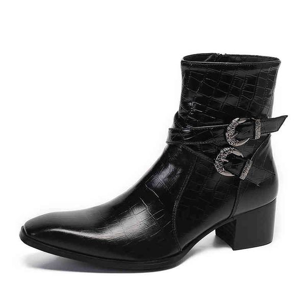 boots high cowhide boots british style chelsea men's square head manual brock carved zipper black leather shoes
boots high cowhide boots british style chelsea men's square head manual brock carved zipper black leather shoes