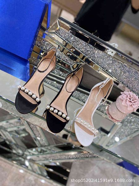 sandals one line buckle open toe white pearl sandals women's star net red temperament thin heel high heels, Black
sandals one line buckle open toe white pearl sandals women's star net red temperament thin heel high heels, Black