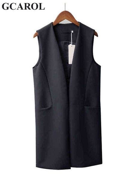 gcarol women v neck suit vest elegant fashion sashes waistcoat loose open stitch spring summer double breasted office vest coat j220813, White;black
gcarol women v neck suit vest elegant fashion sashes waistcoat loose open stitch spring summer double breasted office vest coat j220813, White;black