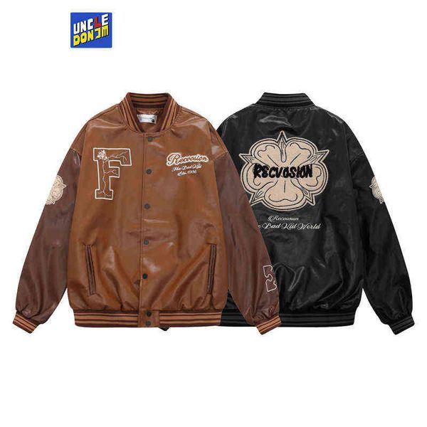 pu leather uncledonjm jacket streetwear varsity techwear bomber men motorcycle male t220728, Black;brown
pu leather uncledonjm jacket streetwear varsity techwear bomber men motorcycle male t220728, Black;brown