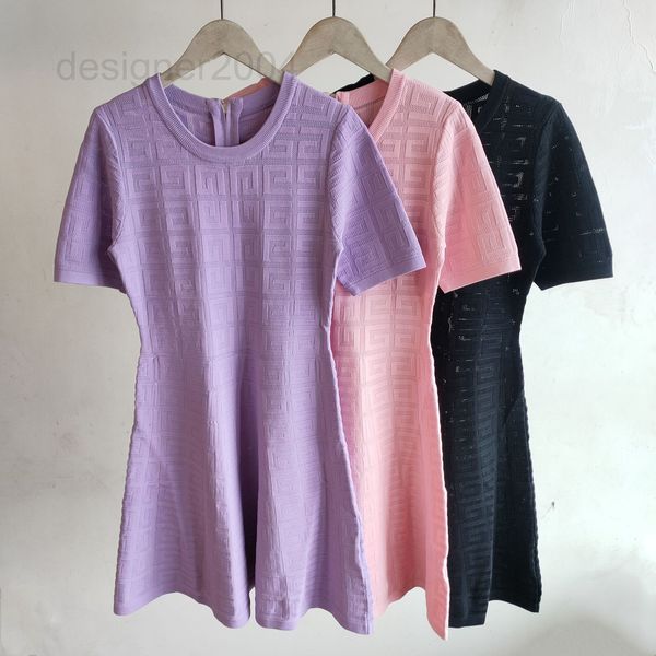 casual dresses designer college style 2022 early autumn women's new round neck short sleeve slim fit solid color hollow back zipper kni, Black;gray
casual dresses designer college style 2022 early autumn women's new round neck short sleeve slim fit solid color hollow back zipper kni, Black;gray