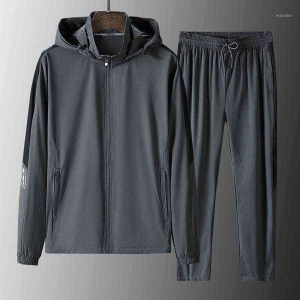 men's tracksuits sports suits for men fashion two-piece youth casual loose quick-drying breathable jacket ice silk long pants plus size, Gray
men's tracksuits sports suits for men fashion two-piece youth casual loose quick-drying breathable jacket ice silk long pants plus size, Gray