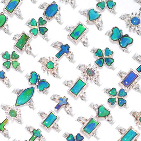 bulk lots 30pcs teenage cute vintage mood rings style mix geometry sun butterfly women kids design adjustable temperature changing color gif, Silver
bulk lots 30pcs teenage cute vintage mood rings style mix geometry sun butterfly women kids design adjustable temperature changing color gif, Silver