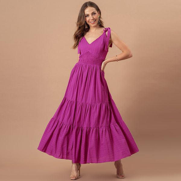 v-neck sleeveless summer dress for women full swing slim a-line long dresses, Black;gray
v-neck sleeveless summer dress for women full swing slim a-line long dresses, Black;gray