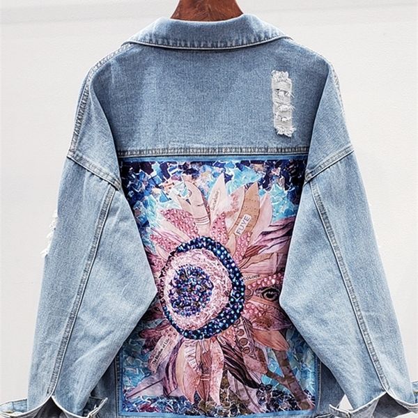 streetwear style print womens denim jacket coat diamonds hole bf jeans outwear female spring autumn casual loose cowboy 220815, Black;brown
streetwear style print womens denim jacket coat diamonds hole bf jeans outwear female spring autumn casual loose cowboy 220815, Black;brown