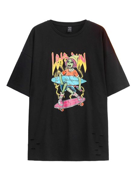 x chapter eight figure & skateboard print drop shoulder tee u96w#, White
x chapter eight figure & skateboard print drop shoulder tee u96w#, White