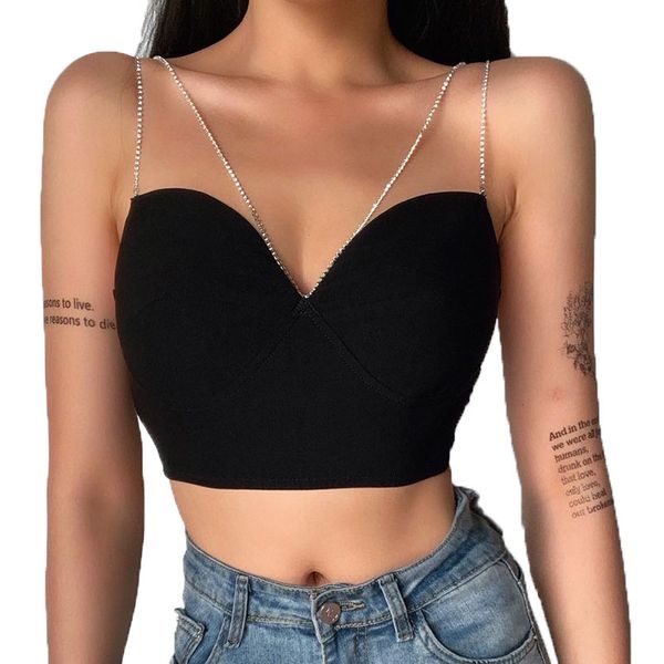 flash diamond diamond chain tank tube sling female fashion lady style body sculpting temperament bottom wrap chest top, White
flash diamond diamond chain tank tube sling female fashion lady style body sculpting temperament bottom wrap chest top, White