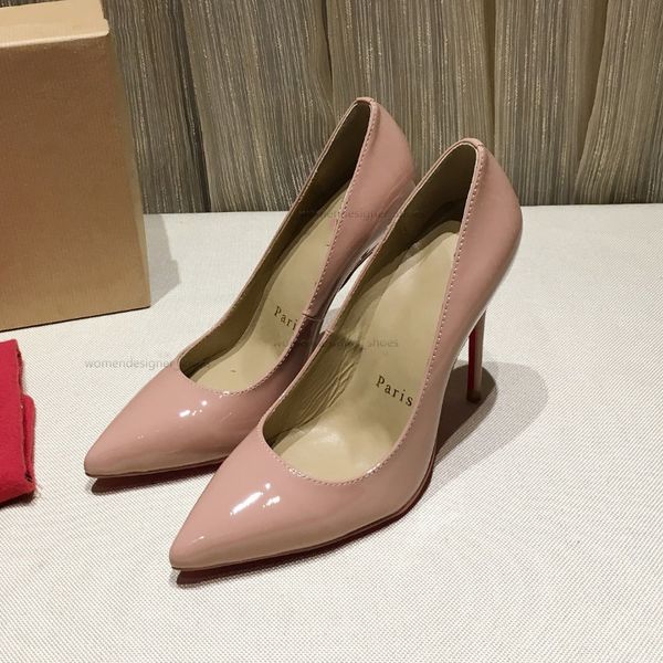 red bottoms heels dress shoes designer womens pumps real patent leather pointed toe 8.5 .5cm stiletto heel luxurious sandals for wedding w, Black
red bottoms heels dress shoes designer womens pumps real patent leather pointed toe 8.5 .5cm stiletto heel luxurious sandals for wedding w, Black