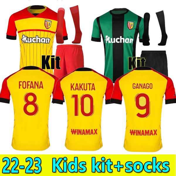 22 23 kids kit rc lens soccer jerseys ganago kakuta sotoca fofana kalimuendo lance maillot de foot doucoure clauss gradit cahuzac 2022 2023, Black;yellow
22 23 kids kit rc lens soccer jerseys ganago kakuta sotoca fofana kalimuendo lance maillot de foot doucoure clauss gradit cahuzac 2022 2023, Black;yellow