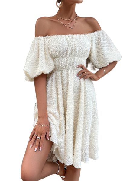 off the shoulder tie front textured dress q4zr#, Black;gray
off the shoulder tie front textured dress q4zr#, Black;gray