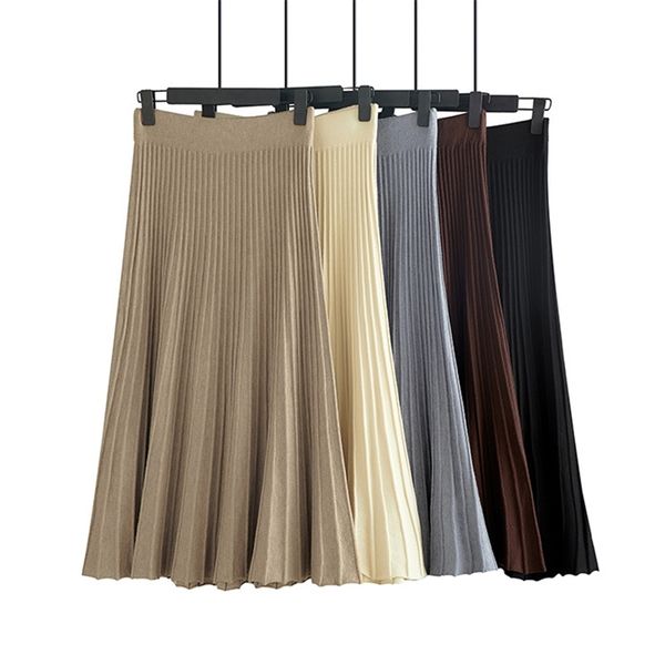hlbcbg vertical striped knitted women sweater skirt elastic band pleated midi skirts chic high waist a-line skirts female 220511, Black
hlbcbg vertical striped knitted women sweater skirt elastic band pleated midi skirts chic high waist a-line skirts female 220511, Black