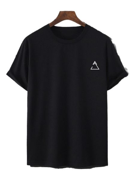 men geo print tee s6eg#, White;black