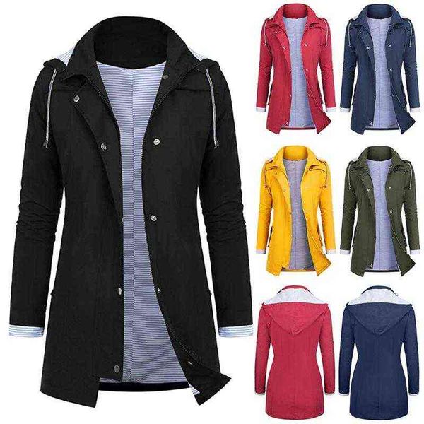 women's trench coats fashion women coat waterproof solid color for moda feminina tight waist hooded gabardina mujer t220814, Tan;black
women's trench coats fashion women coat waterproof solid color for moda feminina tight waist hooded gabardina mujer t220814, Tan;black