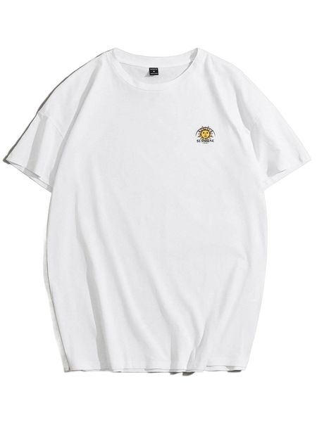 men sun & letter graphic tee g9n0#, White;black
men sun & letter graphic tee g9n0#, White;black