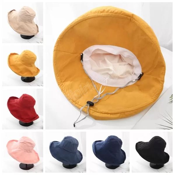 summer beach wide brim fisherman hat sun bob cap women men fashion plain bucket hat, Yellow
summer beach wide brim fisherman hat sun bob cap women men fashion plain bucket hat, Yellow