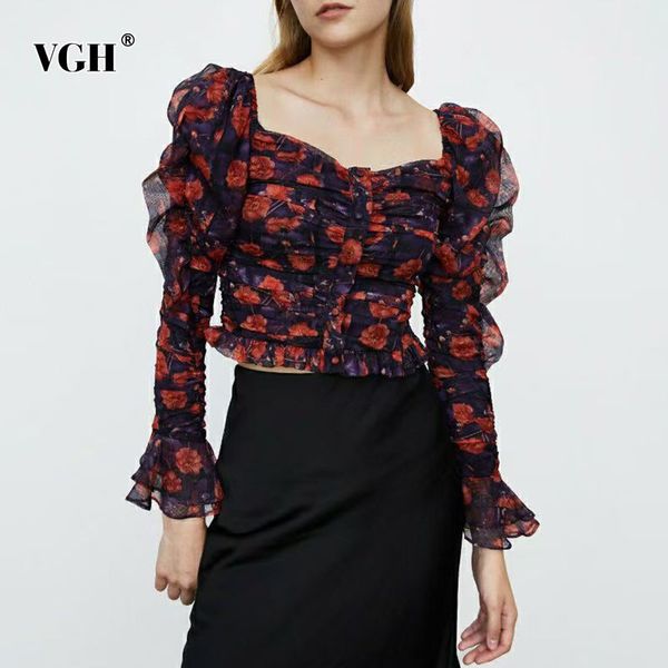 vintage floral print short shirts for women square collar flare long sleeve ruched slim blouses female fashion clothing 210507, White
vintage floral print short shirts for women square collar flare long sleeve ruched slim blouses female fashion clothing 210507, White