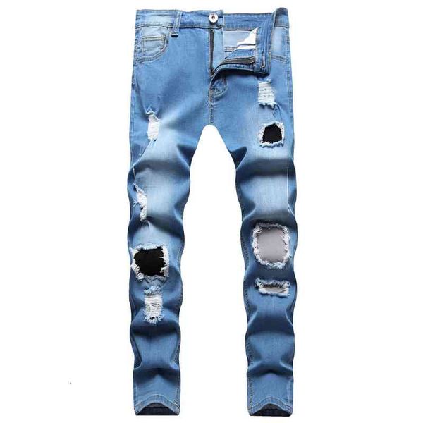 men's jeans style men's jeans slim fit small feet worn out pasted cloth motorcycle pants casual zaia, Blue
men's jeans style men's jeans slim fit small feet worn out pasted cloth motorcycle pants casual zaia, Blue