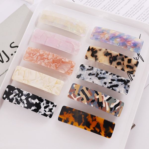 fashion geometric rectangle hair clips leopard print floral barrettes women hairpins acetate resin hair accessories, Slivery;white
fashion geometric rectangle hair clips leopard print floral barrettes women hairpins acetate resin hair accessories, Slivery;white
