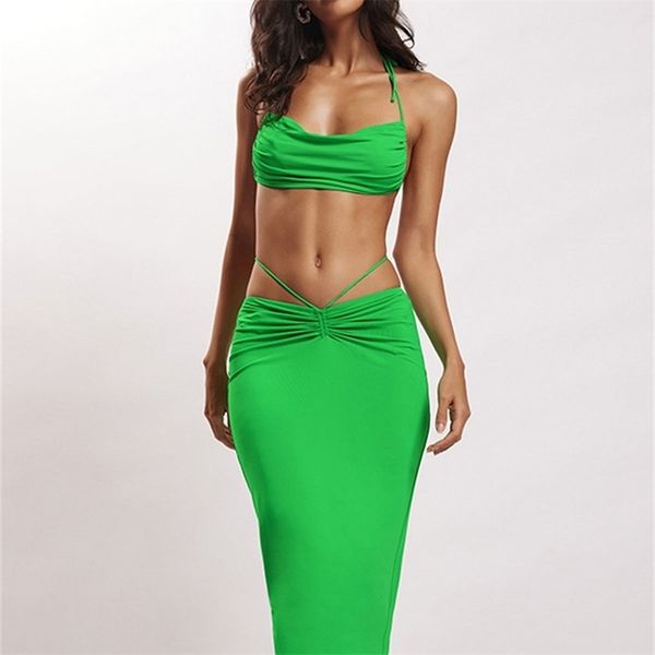 summer two piece sets womens outfits backless ruched vacation beach outfits crop and long skirt sets festival clothing 220602, White
summer two piece sets womens outfits backless ruched vacation beach outfits crop and long skirt sets festival clothing 220602, White