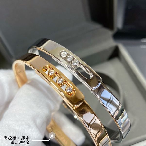 925 sterling silver move bangle for women charm bracelets party wedding gift, Golden;silver
925 sterling silver move bangle for women charm bracelets party wedding gift, Golden;silver