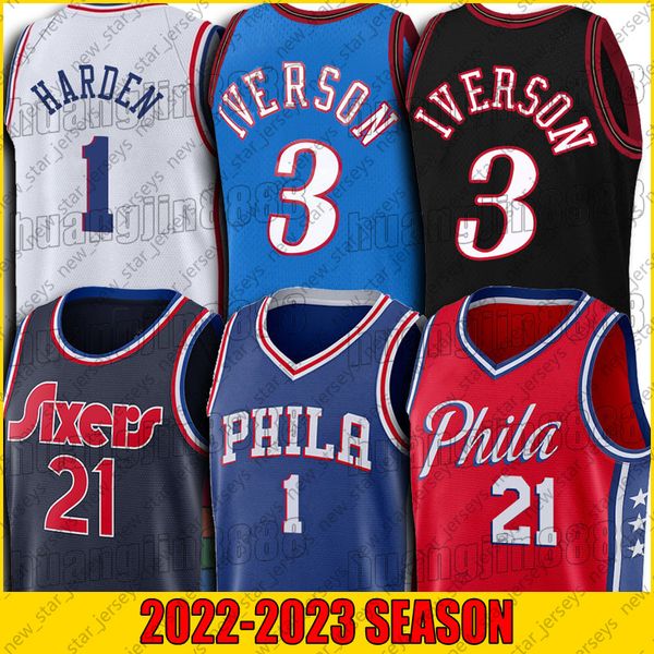 james harden tyrese maxey basketball jersey joel embiid 1 0 21 3 retro allen iverson 75th anniversary jersey men city 2022 size s-xxl, Black;red
james harden tyrese maxey basketball jersey joel embiid 1 0 21 3 retro allen iverson 75th anniversary jersey men city 2022 size s-xxl, Black;red
