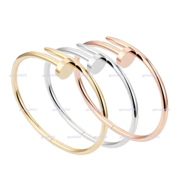 classic bangles gold silver nail bracelet titanium steel cuff bangle nlay diamond bracelets womens mens love jewelry gift with velvet bag aa, Black
classic bangles gold silver nail bracelet titanium steel cuff bangle nlay diamond bracelets womens mens love jewelry gift with velvet bag aa, Black