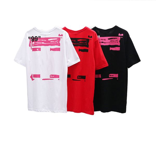 off designer long t shirt for men male 2022 summer loose tees fashion cross paintings arrow tshirts in black white red colors, White;black
off designer long t shirt for men male 2022 summer loose tees fashion cross paintings arrow tshirts in black white red colors, White;black