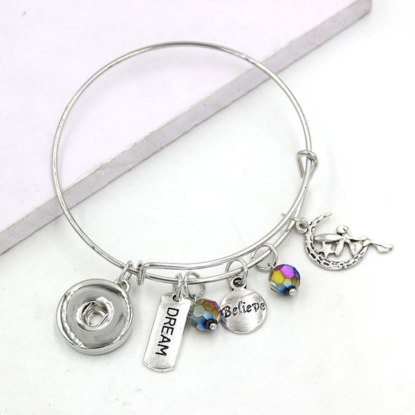 wholesale expandable wire bracelet liobonar snap buttons charm believe fairy bracelets&bangles for women gifts jewelry pulsera, Golden;silver
wholesale expandable wire bracelet liobonar snap buttons charm believe fairy bracelets&bangles for women gifts jewelry pulsera, Golden;silver
