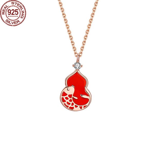 strands charm popular guochao wind gourd necklace women's s 925 sterling silver koi surplus every year xiaozhong red agate clavicle cha, Black
strands charm popular guochao wind gourd necklace women's s 925 sterling silver koi surplus every year xiaozhong red agate clavicle cha, Black