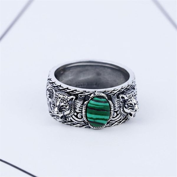 s925 silver tiger head ring retro sterling silver inlaid malachite double tiger head ring men and women trend hip hop turquoise ri255d
s925 silver tiger head ring retro sterling silver inlaid malachite double tiger head ring men and women trend hip hop turquoise ri255d