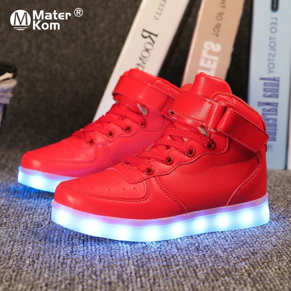 size 25-46luminous sole sneakers glowing boots for child light up led shoes, Black;red
size 25-46luminous sole sneakers glowing boots for child light up led shoes, Black;red