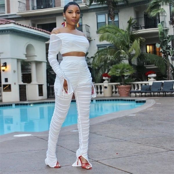 wjustforu sheer mesh 2 piece set for women flare sleeve pullover pencil pants perspective club two piece set female y200110, White
wjustforu sheer mesh 2 piece set for women flare sleeve pullover pencil pants perspective club two piece set female y200110, White