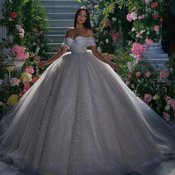 shiny crystal off the shoulder dubai wedding dress ball gown sweetheart short sleeve pleat sequined saudi arabic bridal gown bes121, White
shiny crystal off the shoulder dubai wedding dress ball gown sweetheart short sleeve pleat sequined saudi arabic bridal gown bes121, White