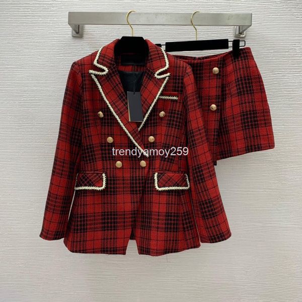 women's two piece pants the type of color, lattice, hemp, double breasted, slim body, thin coat, high waist a pants skirt suit., White
women's two piece pants the type of color, lattice, hemp, double breasted, slim body, thin coat, high waist a pants skirt suit., White