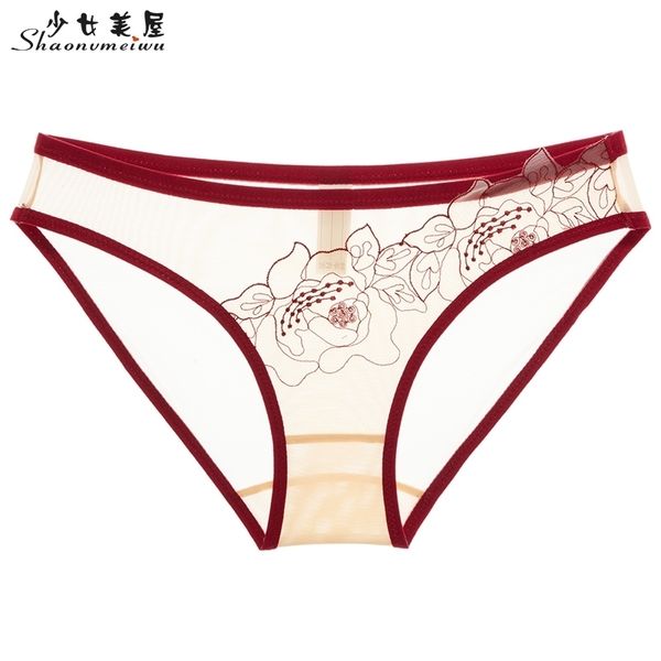 shaonvmeiwu autumn thin net gauze embroidery transparent ladies underwear briefs breathable big size y200425, Black;pink
shaonvmeiwu autumn thin net gauze embroidery transparent ladies underwear briefs breathable big size y200425, Black;pink