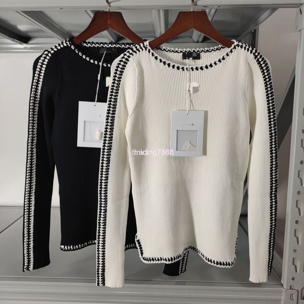 women's sweaters spring xiaoxiang black and white edge series round neck women's sweater long sleeved fashion celebrity top, White;black
women's sweaters spring xiaoxiang black and white edge series round neck women's sweater long sleeved fashion celebrity top, White;black