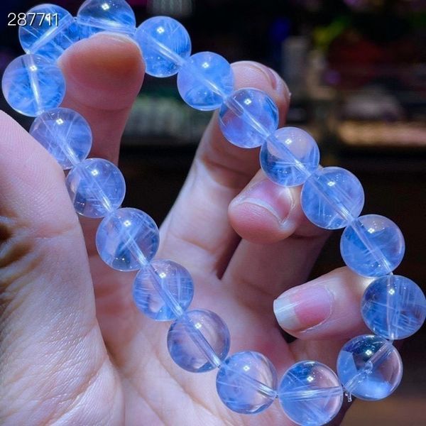 natural blue feather needle rutilated quartz beads bracelet 11.2mm clear round beads pyramid women men stretch aaaaaa, Silver
natural blue feather needle rutilated quartz beads bracelet 11.2mm clear round beads pyramid women men stretch aaaaaa, Silver
