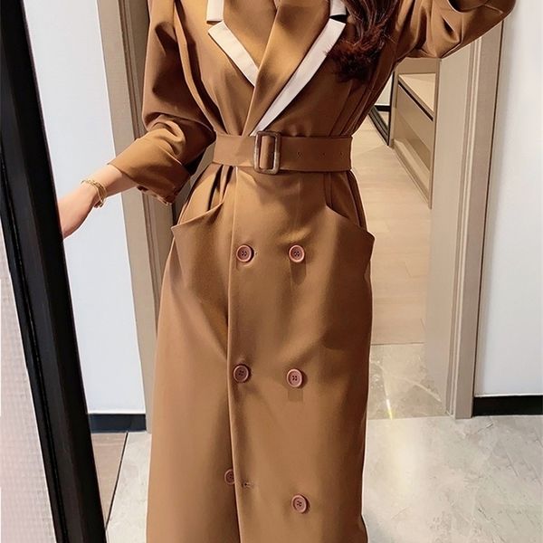 spring autumn fashion women thin trench coat clothes long sleeve sashes office lady chic female windbreaker 201030, Tan;black
spring autumn fashion women thin trench coat clothes long sleeve sashes office lady chic female windbreaker 201030, Tan;black