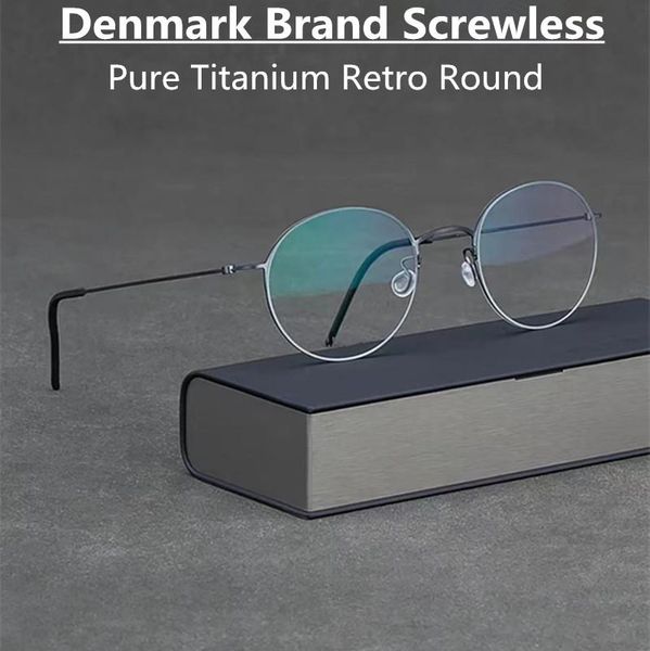 fashion sunglasses frames denmark brand pure titanium glasses frame men round screwless ultralight prescription eyeglasses women optical eye, Black
fashion sunglasses frames denmark brand pure titanium glasses frame men round screwless ultralight prescription eyeglasses women optical eye, Black