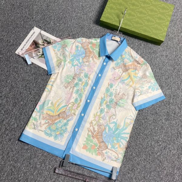 2023 designer new shirt spring fall short sleeve shirt casual style printed soft silk beach sun protection clothes women men lovers, White;black
2023 designer new shirt spring fall short sleeve shirt casual style printed soft silk beach sun protection clothes women men lovers, White;black